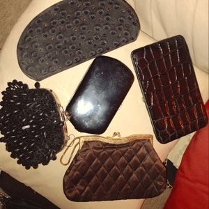 Vintage 5 Pieces sm bags,flip flat hand bags